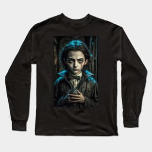 Young victorian vampire portrait Long Sleeve T-Shirt